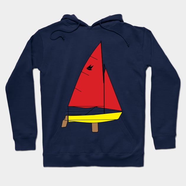 Mirror Dinghy Sailboat Hoodie by CHBB